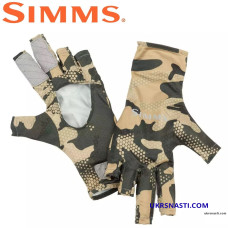 Перчатки Simms BugStopper Sunglove Hex Flo Camo Timber